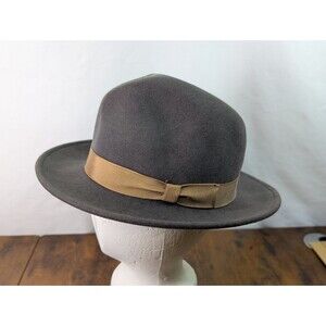 New York  Hat Co. Men's Fedora Hat Gray  Size Large Wool
